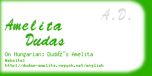 amelita dudas business card